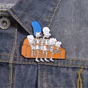 The Simpsons - Skeleton Family - Enamel Pin (Peccy Pin)